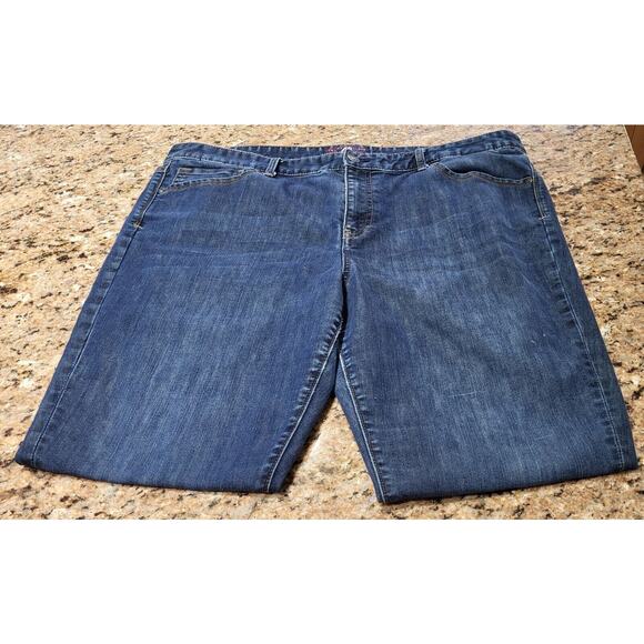 Tommy Hilfiger Jeans Womens 18 Skinny Mid Rise Dark Wash Blue Denim Stretch - Picture 10 of 15